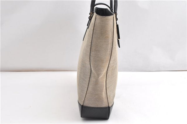 Authentic GUCCI Vintage Shoulder Tote Bag Canvas Leather 0021109 Gray 1009G