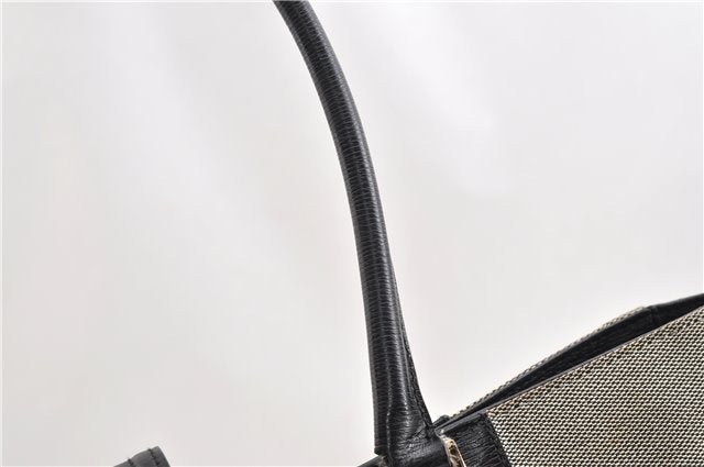 Authentic GUCCI Vintage Shoulder Tote Bag Canvas Leather 0021109 Gray 1009G