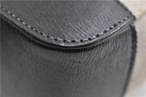 Authentic GUCCI Vintage Shoulder Tote Bag Canvas Leather 0021109 Gray 1009G