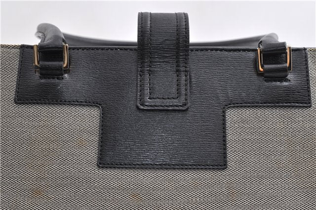 Authentic GUCCI Vintage Shoulder Tote Bag Canvas Leather 0021109 Gray 1009G