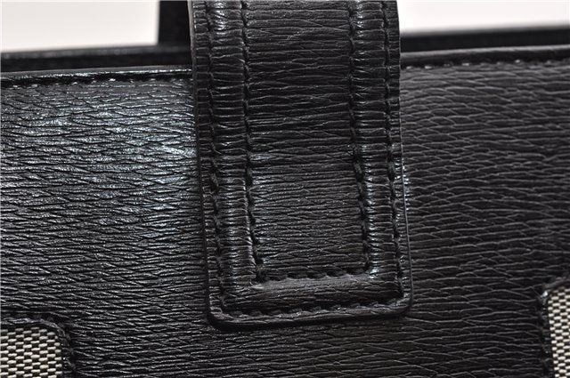 Authentic GUCCI Vintage Shoulder Tote Bag Canvas Leather 0021109 Gray 1009G