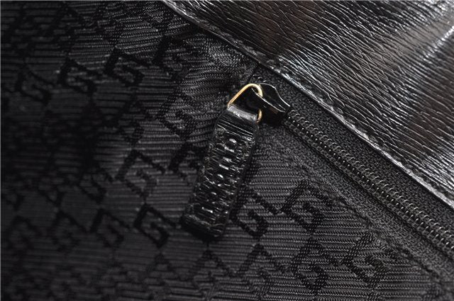 Authentic GUCCI Vintage Shoulder Tote Bag Canvas Leather 0021109 Gray 1009G