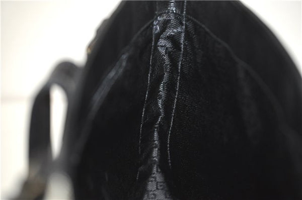 Authentic GUCCI Vintage Shoulder Tote Bag Canvas Leather 0021109 Gray 1009G