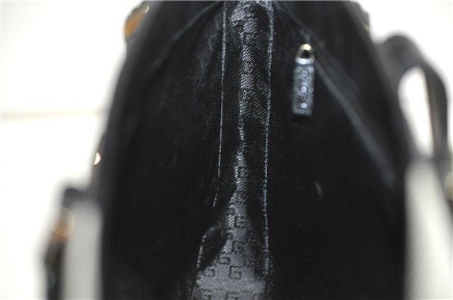 Authentic GUCCI Vintage Shoulder Tote Bag Canvas Leather 0021109 Gray 1009G