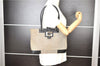 Authentic GUCCI Vintage Shoulder Tote Bag Canvas Leather 0021109 Gray 1009G