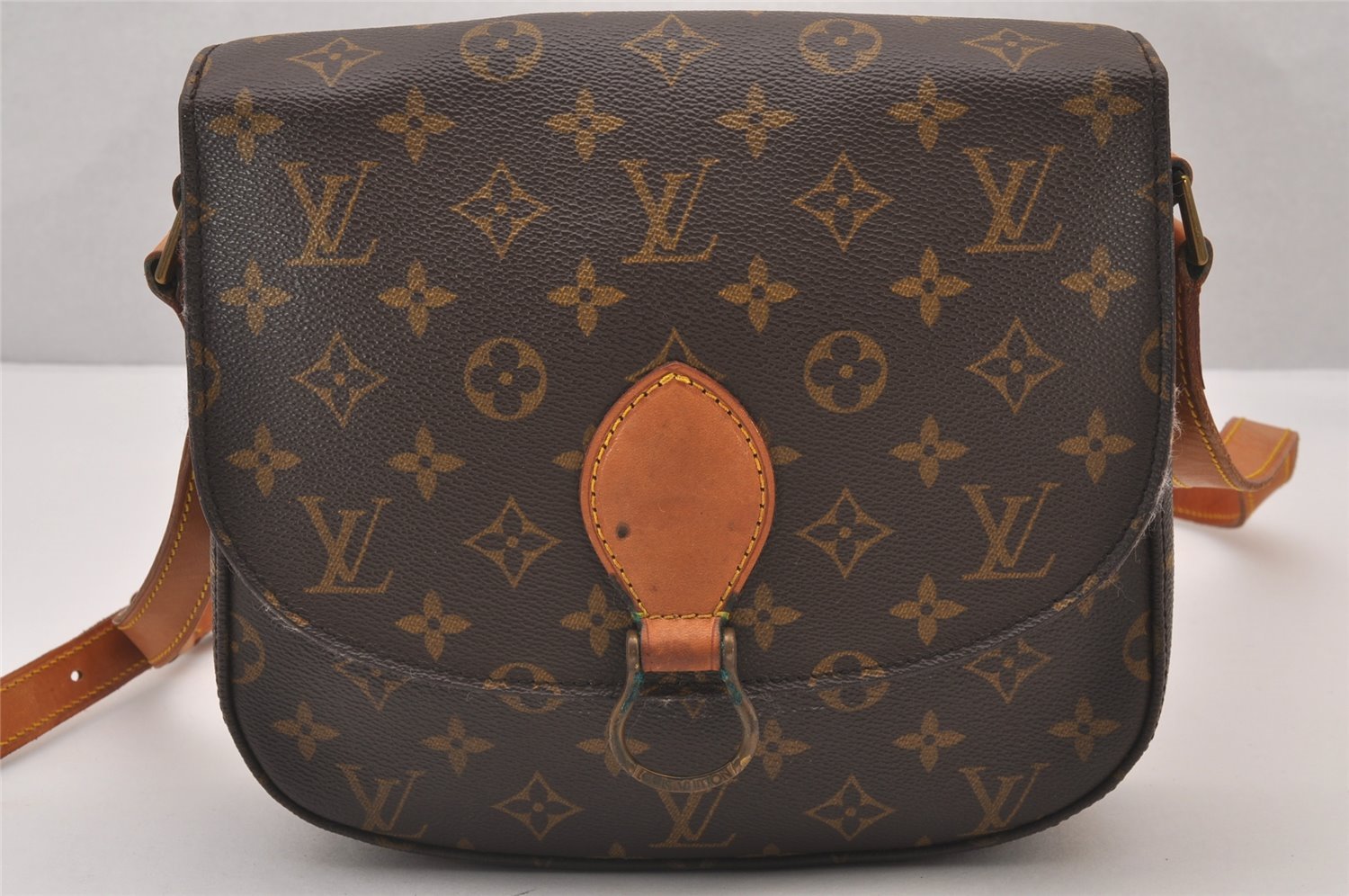 Authentic Louis Vuitton Monogram Saint Cloud GM M51242 Shoulder Cross Bag 1009I