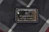 Authentic BURBERRY BLUE LABEL Check Shoulder Bag Canvas Leather Black 1010I