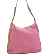 Authentic PRADA Vintage Nylon Tessuto Leather Shoulder Bag Pink 1011I