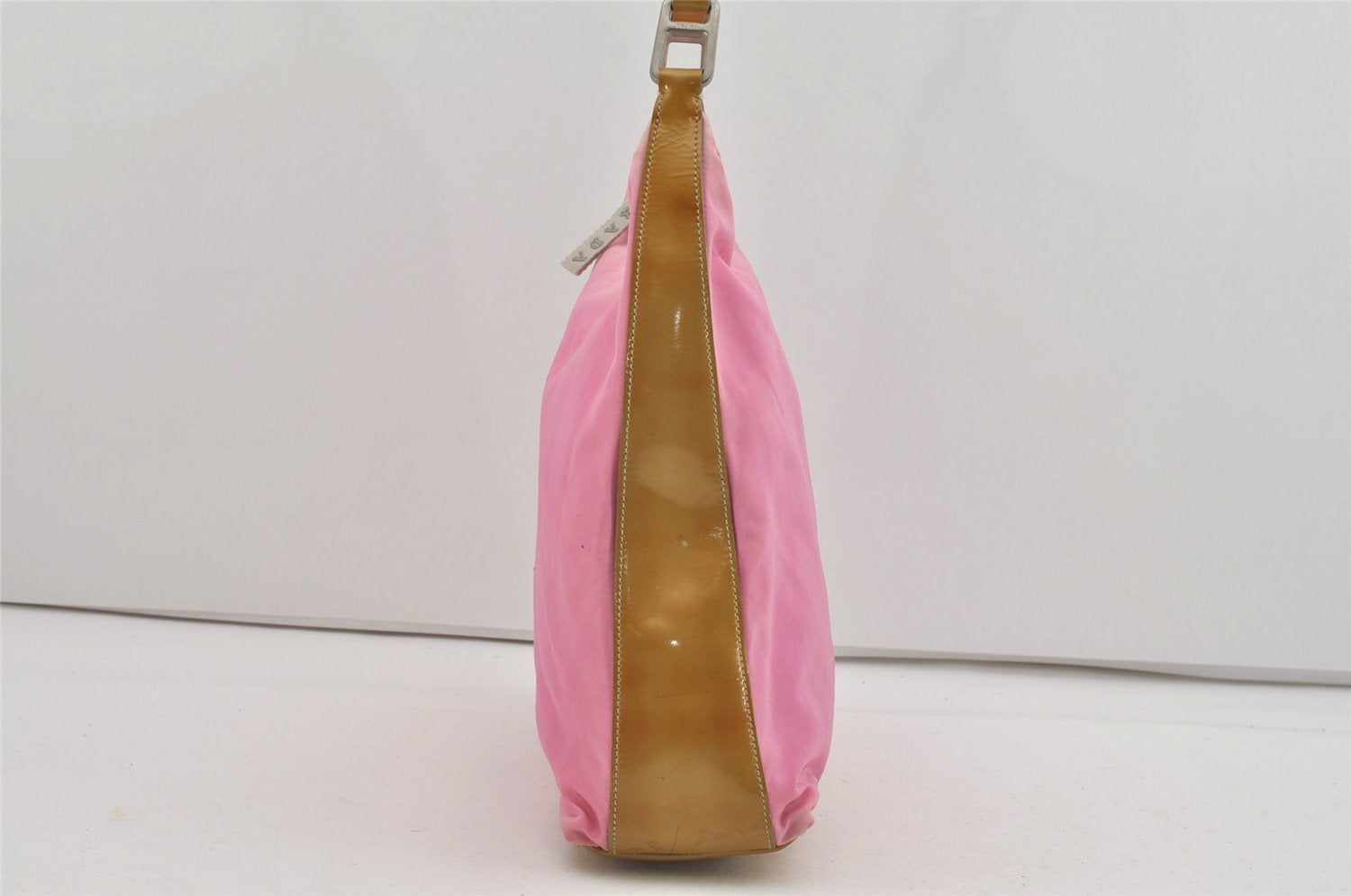 Authentic PRADA Vintage Nylon Tessuto Leather Shoulder Bag Pink 1011I