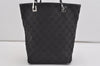 Authentic GUCCI Vintage Shoulder Tote Bag GG Canvas Leather 31244 Black 1012I