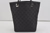 Authentic GUCCI Vintage Shoulder Tote Bag GG Canvas Leather 31244 Black 1012I