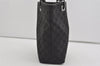 Authentic GUCCI Vintage Shoulder Tote Bag GG Canvas Leather 31244 Black 1012I