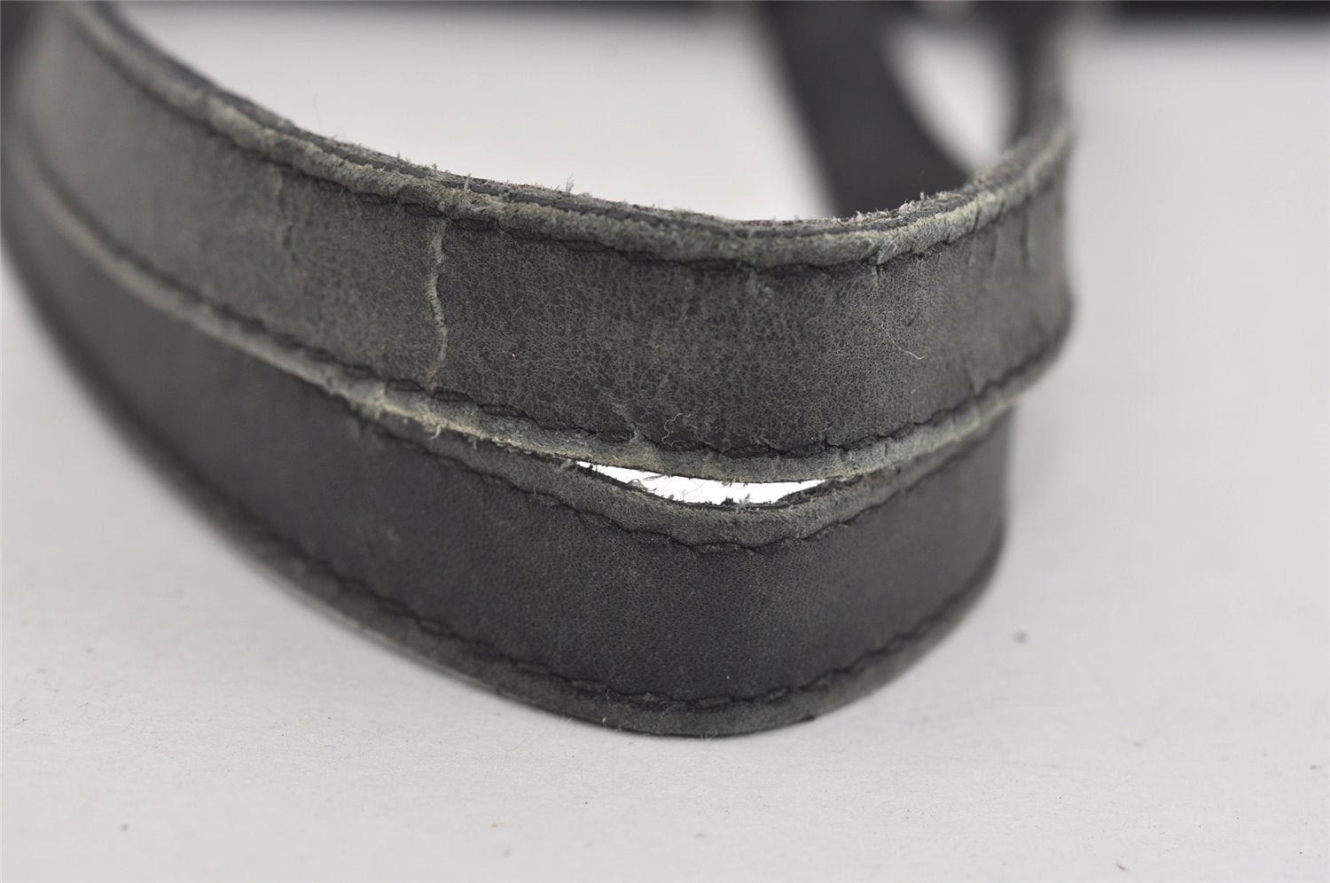 Authentic GUCCI Vintage Shoulder Tote Bag GG Canvas Leather 31244 Black 1012I