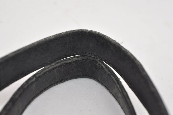 Authentic GUCCI Vintage Shoulder Tote Bag GG Canvas Leather 31244 Black 1012I