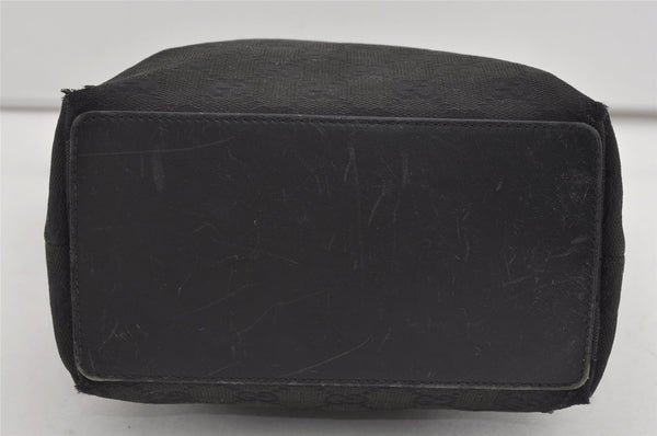 Authentic GUCCI Vintage Shoulder Tote Bag GG Canvas Leather 31244 Black 1012I