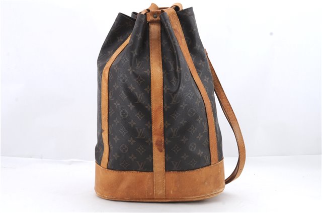 Authentic Louis Vuitton Monogram Randonnee GM Shoulder Bag M42244 LV 1014D