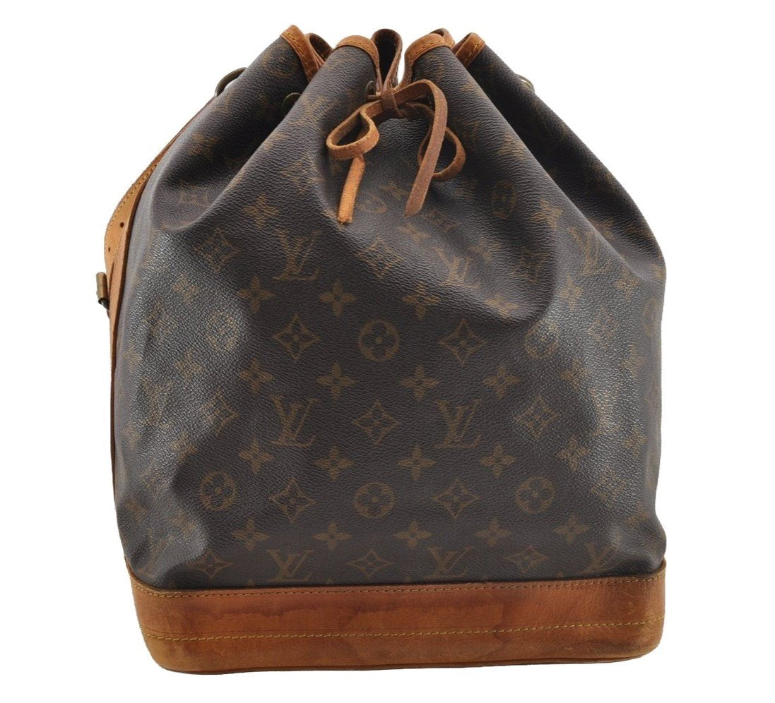 Authentic Louis Vuitton Monogram Noe Shoulder Drawstring Bag M42224 LV 1014I