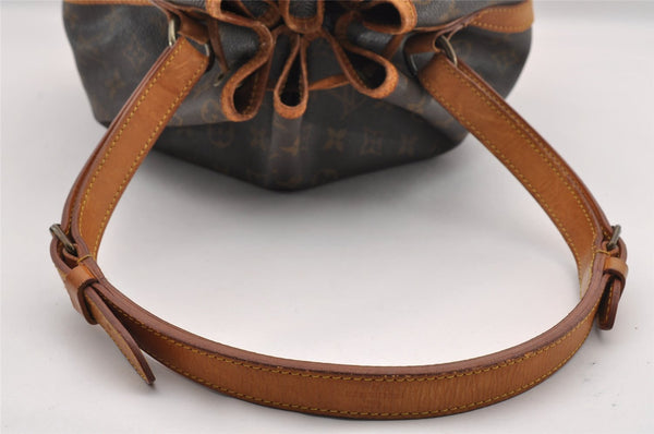 Authentic Louis Vuitton Monogram Noe Shoulder Drawstring Bag M42224 LV 1014I