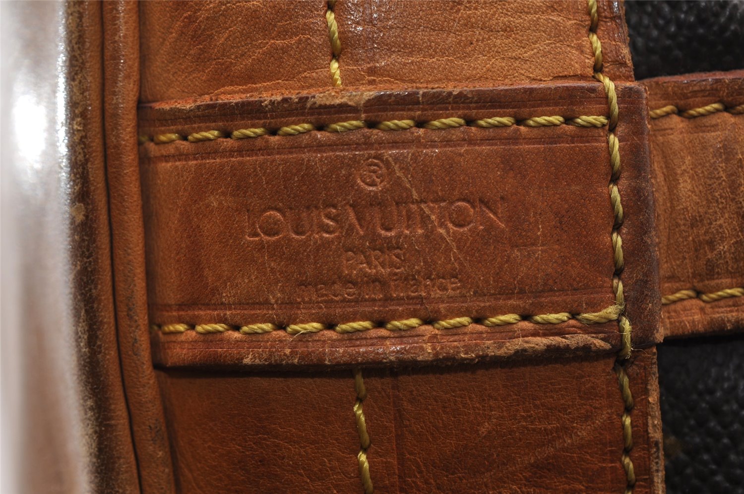 Authentic Louis Vuitton Monogram Noe Shoulder Drawstring Bag M42224 LV 1014I