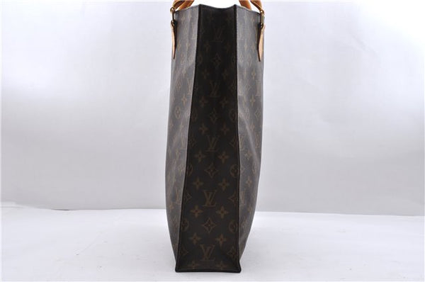 Authentic Louis Vuitton Monogram Sac Plat Hand Bag M51140 LV 1015D