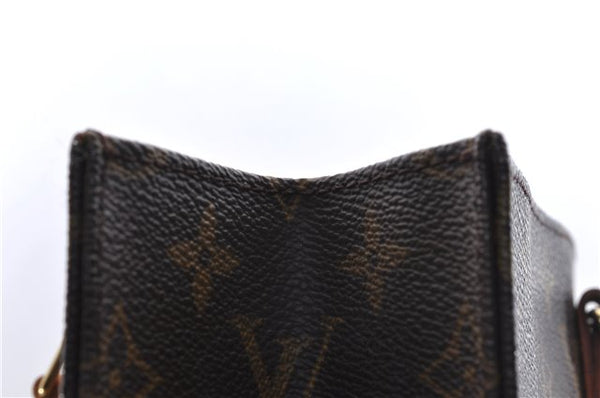 Authentic Louis Vuitton Monogram Sac Plat Hand Bag M51140 LV 1015D