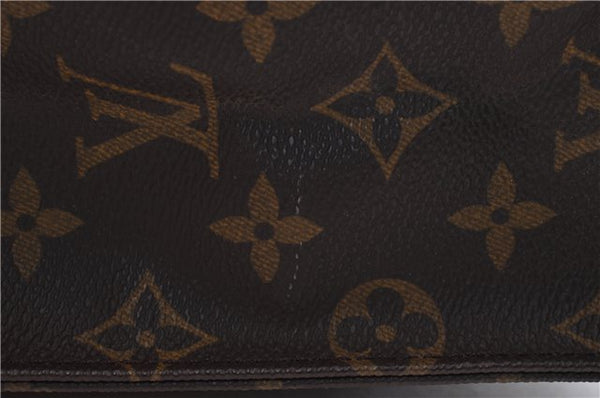 Authentic Louis Vuitton Monogram Sac Plat Hand Bag M51140 LV 1015D