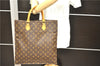 Authentic Louis Vuitton Monogram Sac Plat Hand Bag M51140 LV 1015D