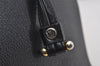 Authentic Christian Dior Honeycomb Drawstring Bag PVC Leather Black CD 1015I