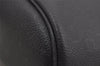 Authentic Christian Dior Honeycomb Drawstring Bag PVC Leather Black CD 1015I