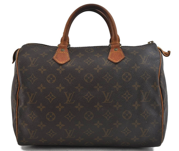 Authentic Louis Vuitton Monogram Speedy 30 Hand Bag M41526 LV Junk 1016D