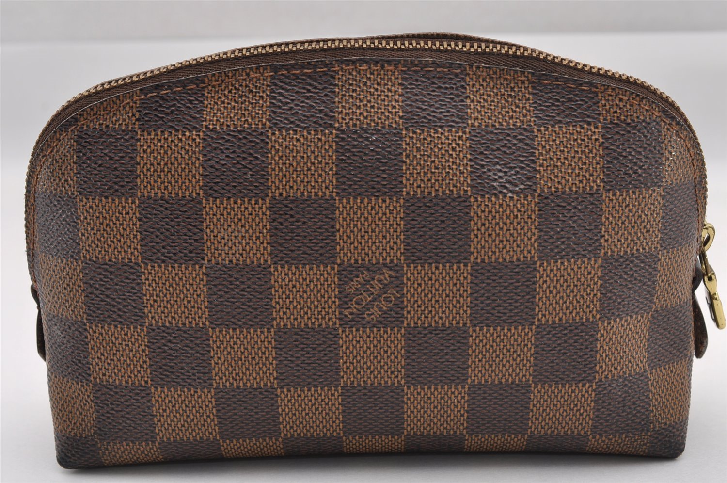 Authentic Louis Vuitton Damier Pochette Cosmetic PM Pouch N47516 LV 1016I