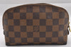 Authentic Louis Vuitton Damier Pochette Cosmetic PM Pouch N47516 LV 1016I