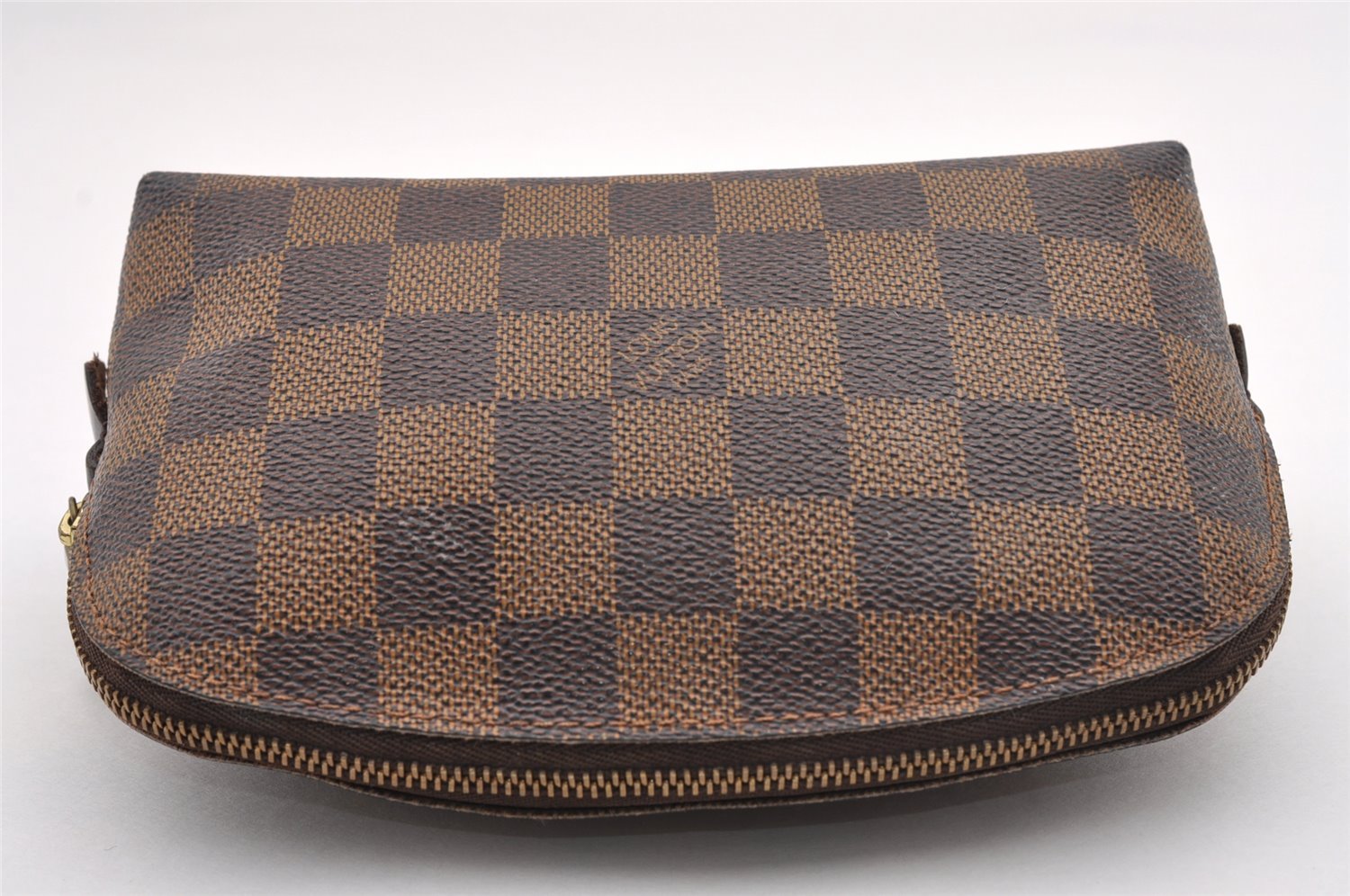 Authentic Louis Vuitton Damier Pochette Cosmetic PM Pouch N47516 LV 1016I