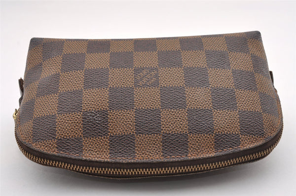Authentic Louis Vuitton Damier Pochette Cosmetic PM Pouch N47516 LV 1016I