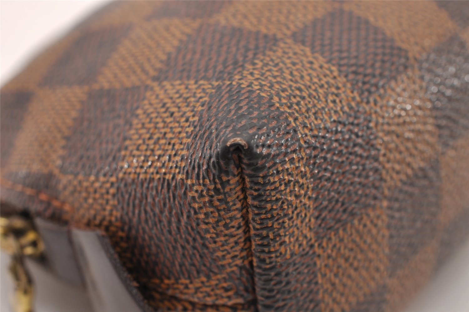 Authentic Louis Vuitton Damier Pochette Cosmetic PM Pouch N47516 LV 1016I