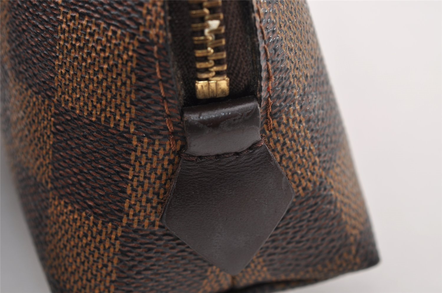 Authentic Louis Vuitton Damier Pochette Cosmetic PM Pouch N47516 LV 1016I