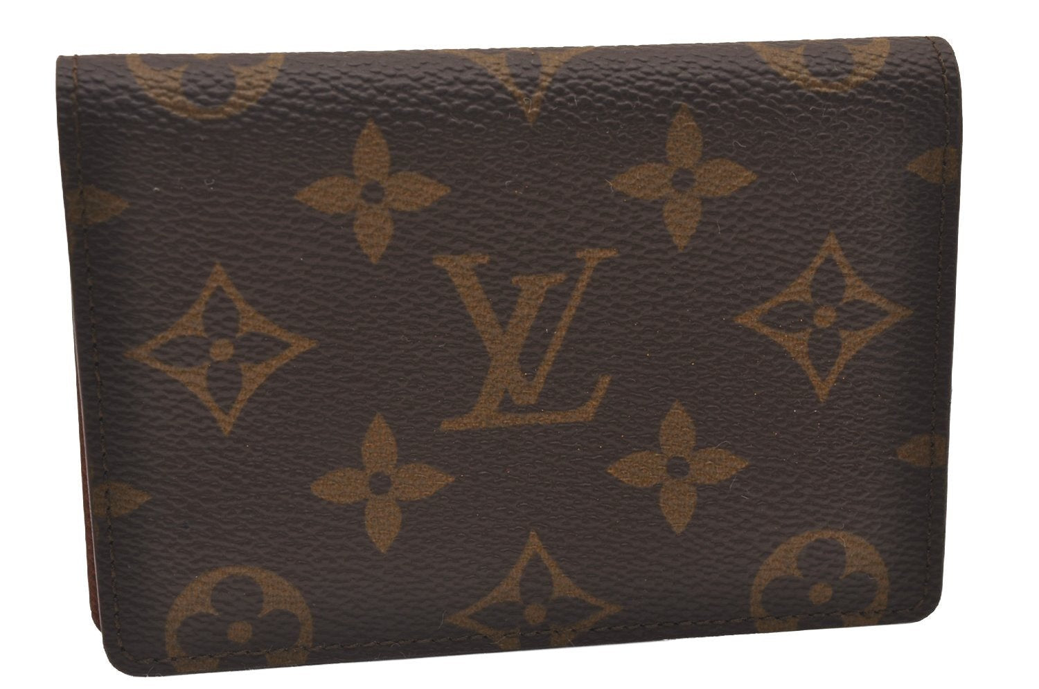 Authentic Louis Vuitton Monogram Porte 2 Cartes Vertical M60533 Pass Case 1018I