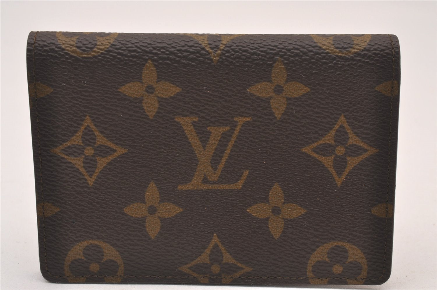 Authentic Louis Vuitton Monogram Porte 2 Cartes Vertical M60533 Pass Case 1018I