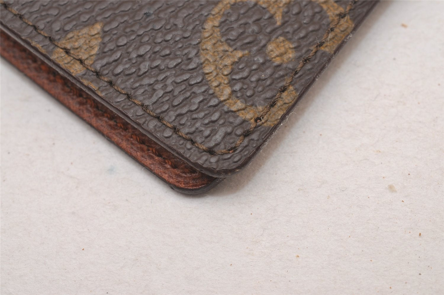 Authentic Louis Vuitton Monogram Porte 2 Cartes Vertical M60533 Pass Case 1018I