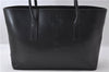 Authentic PRADA Leather Shoulder Tote Bag Purse Black 1020D