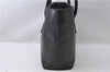 Authentic PRADA Leather Shoulder Tote Bag Purse Black 1020D