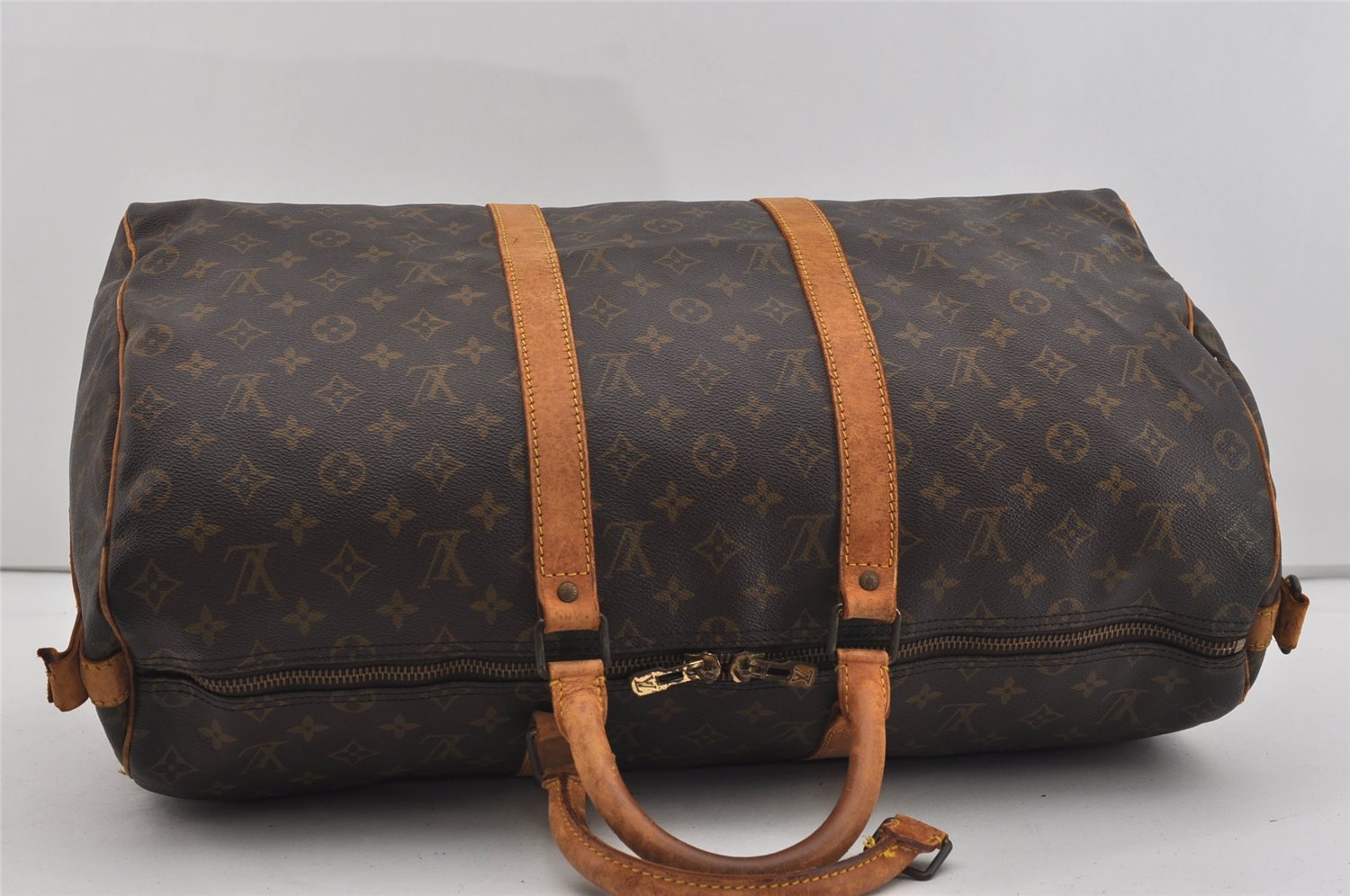 Auth Louis Vuitton Monogram Keepall Bandouliere 50 M41416 Boston Bag Junk 1020I