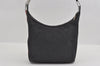 Authentic GUCCI Web Sherry Line Shoulder Bag Canvas Leather 01234 Black 1021I