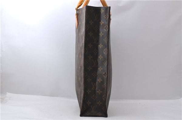 Authentic Louis Vuitton Monogram Sac Plat Hand Bag M51140 LV 1022D