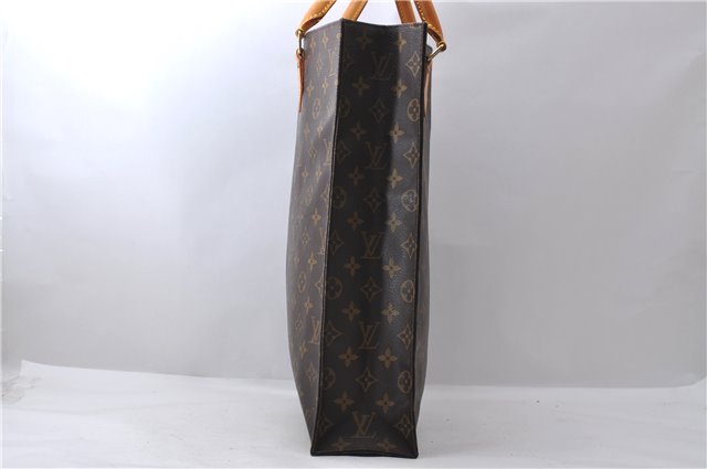 Authentic Louis Vuitton Monogram Sac Plat Hand Bag M51140 LV 1022D