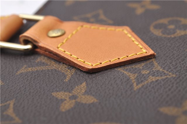 Authentic Louis Vuitton Monogram Sac Plat Hand Bag M51140 LV 1022D