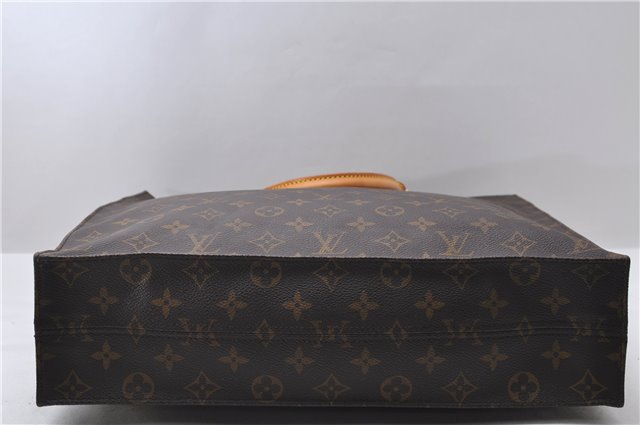 Authentic Louis Vuitton Monogram Sac Plat Hand Bag M51140 LV 1022D