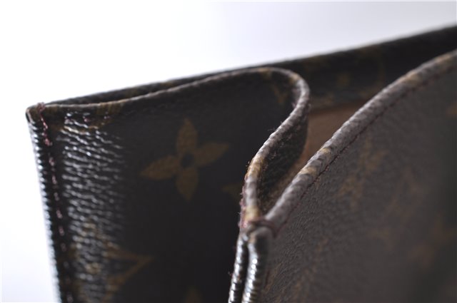 Authentic Louis Vuitton Monogram Sac Plat Hand Bag M51140 LV 1022D