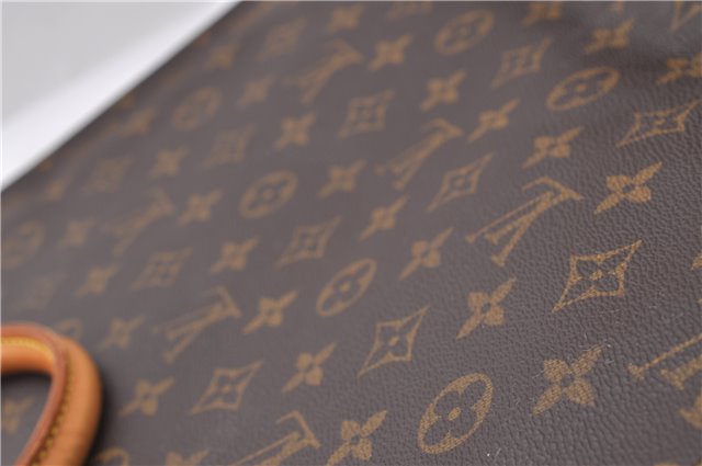 Authentic Louis Vuitton Monogram Sac Plat Hand Bag M51140 LV 1022D