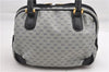 Authentic GUCCI Vintage Micro GG PVC Leather Hand Bag Purse Navy Blue 1022G